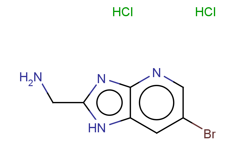 {6-bromo-1H-imidazo[4,5-b]pyridin-2-yl}methanamine dihydrochloride