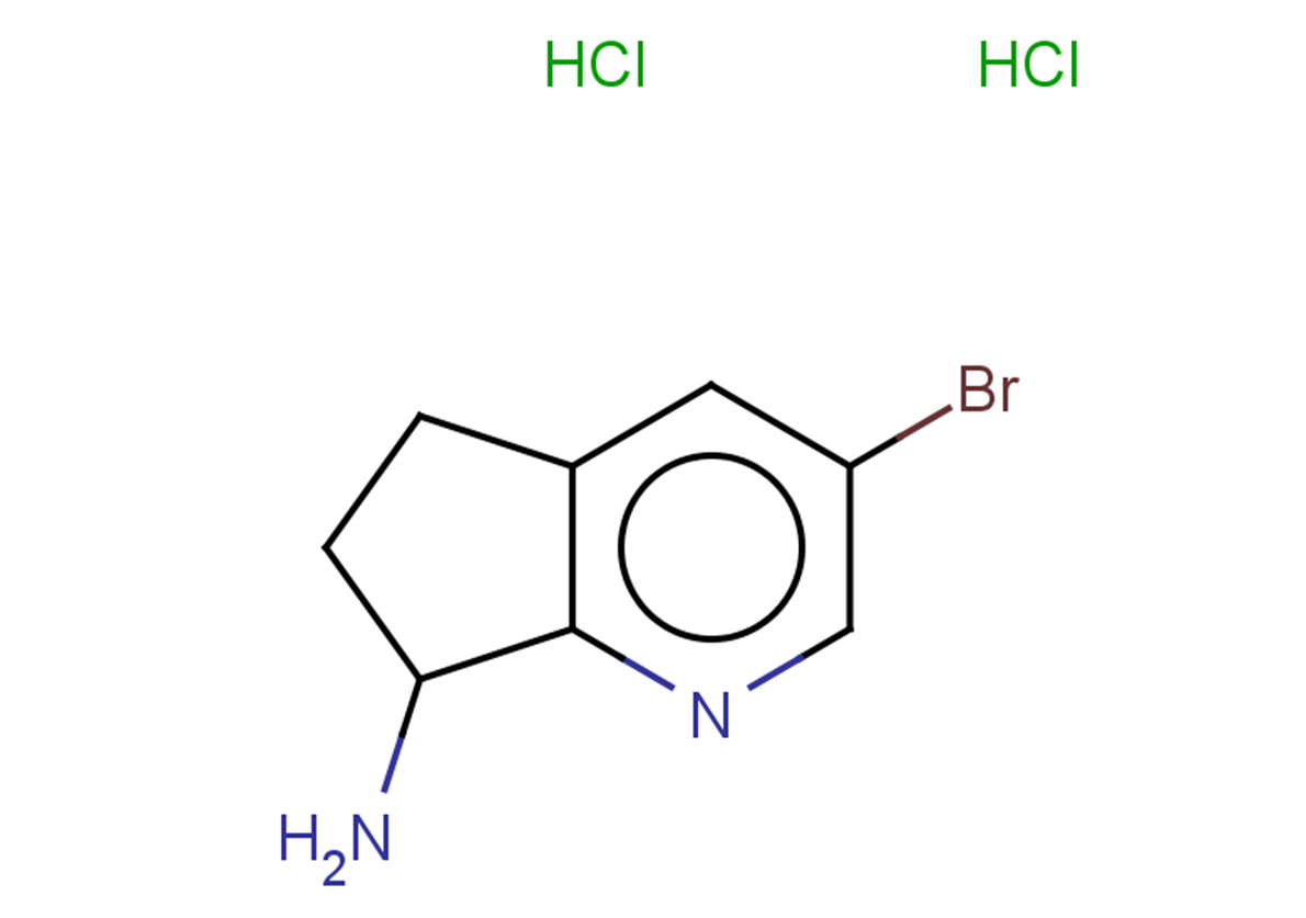 3-bromo-5H,6H,7H-cyclopenta[b]pyridin-7-amine dihydrochloride