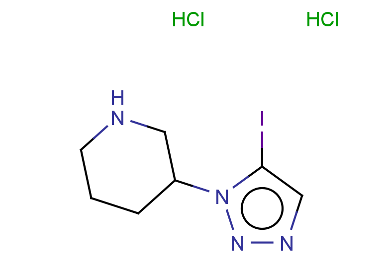 3-(5-iodo-1H-1,2,3-triazol-1-yl)piperidine dihydrochloride