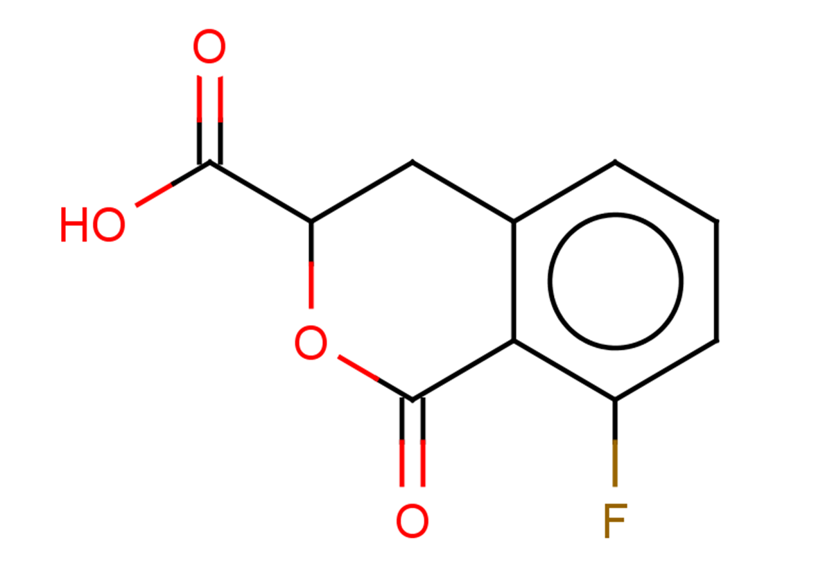 8-fluoro-1-oxo-3,4-dihydro-1H-2-benzopyran-3-carboxylic acid