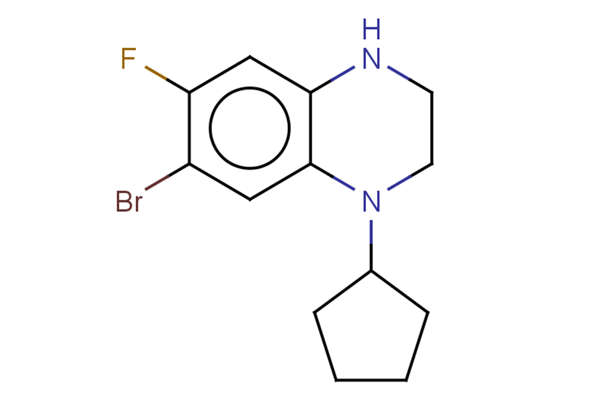 7-bromo-1-cyclopentyl-6-fluoro-1,2,3,4-tetrahydroquinoxaline