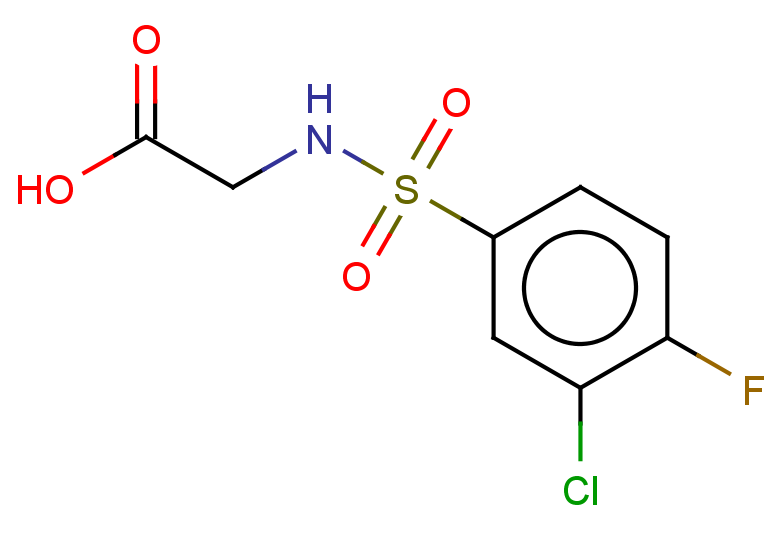 2-(3-chloro-4-fluorobenzenesulfonamido)acetic acid
