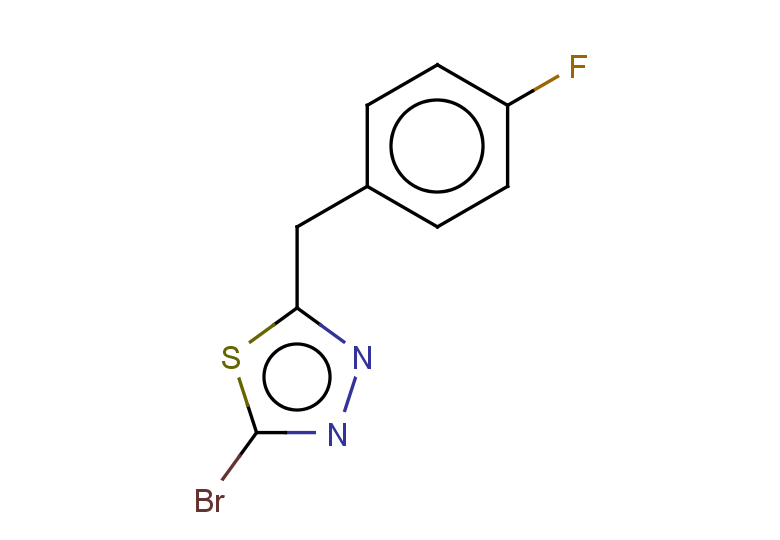 2-bromo-5-[(4-fluorophenyl)methyl]-1,3,4-thiadiazole