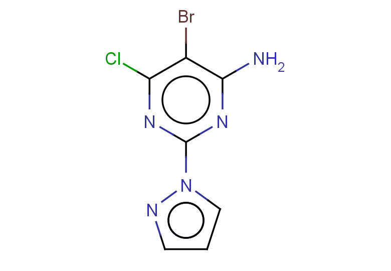 5-bromo-6-chloro-2-(1H-pyrazol-1-yl)pyrimidin-4-amine
