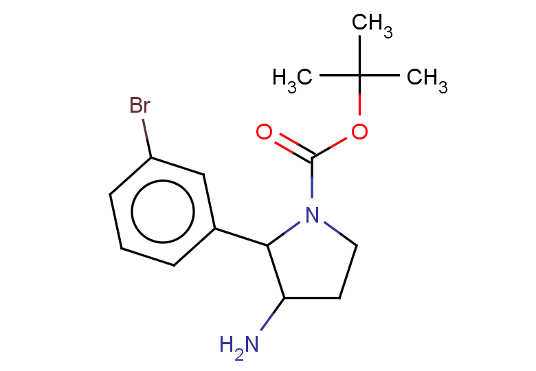 tert-butyl 3-amino-2-(3-bromophenyl)pyrrolidine-1-carboxylate, Mixture of diastereomers