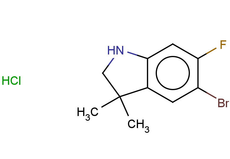 5-bromo-6-fluoro-3,3-dimethyl-2,3-dihydro-1H-indole hydrochloride