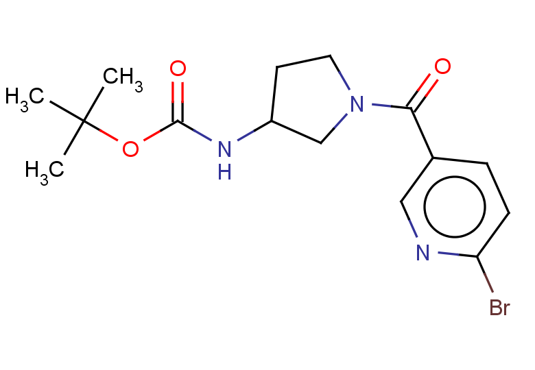 tert-butyl N-[1-(6-bromopyridine-3-carbonyl)pyrrolidin-3-yl]carbamate