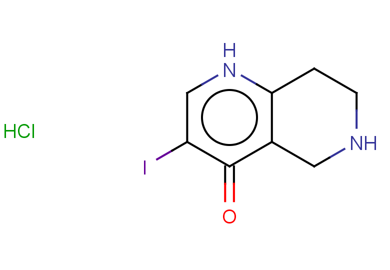 3-iodo-1,4,5,6,7,8-hexahydro-1,6-naphthyridin-4-one hydrochloride