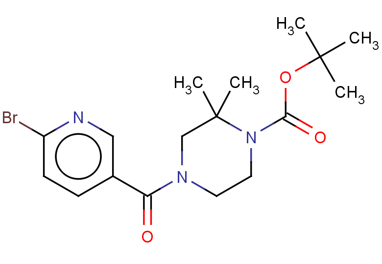 tert-butyl 4-(6-bromopyridine-3-carbonyl)-2,2-dimethylpiperazine-1-carboxylate