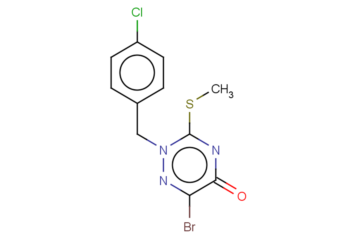 6-bromo-2-[(4-chlorophenyl)methyl]-3-(methylsulfanyl)-2,5-dihydro-1,2,4-triazin-5-one