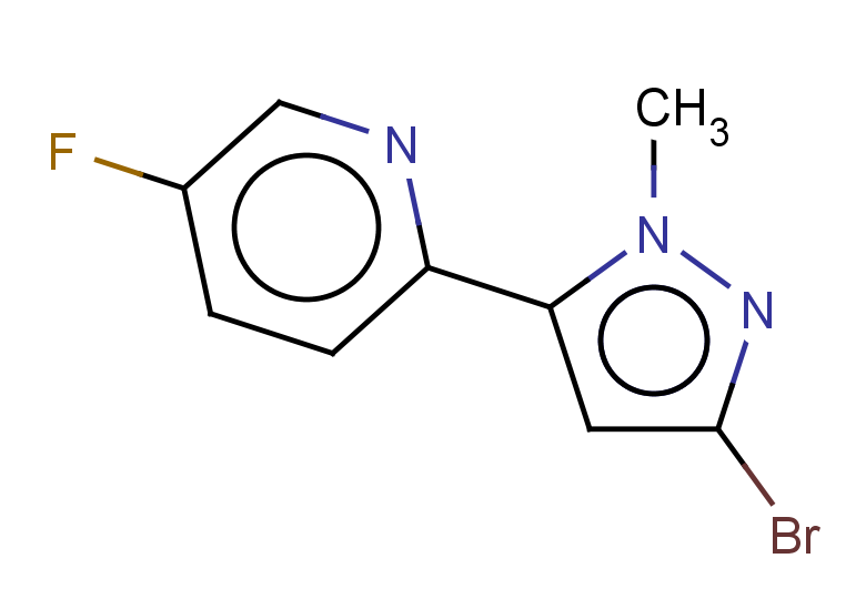 2-(3-bromo-1-methyl-1H-pyrazol-5-yl)-5-fluoropyridine