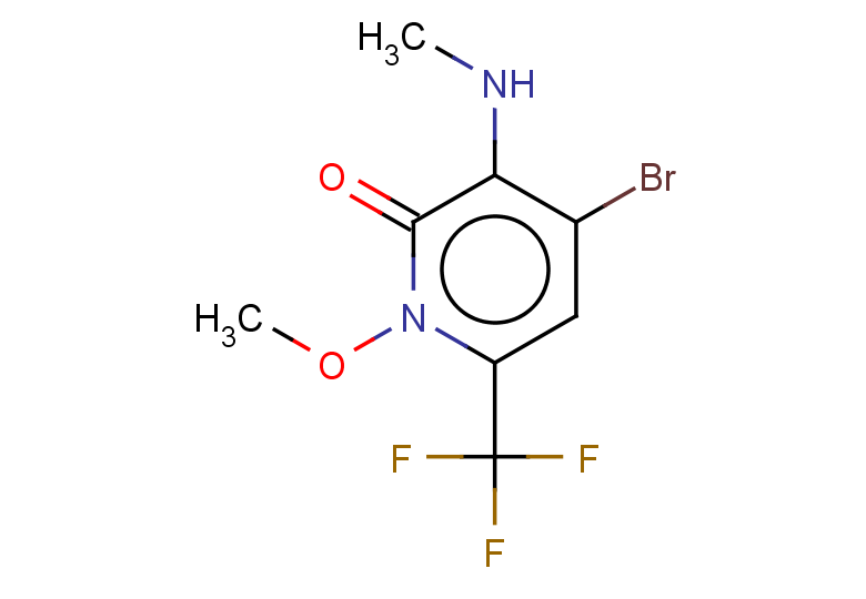 4-bromo-1-methoxy-3-(methylamino)-6-(trifluoromethyl)-1,2-dihydropyridin-2-one
