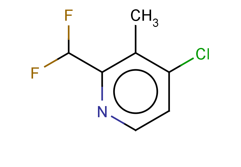 4-chloro-2-(difluoromethyl)-3-methylpyridine