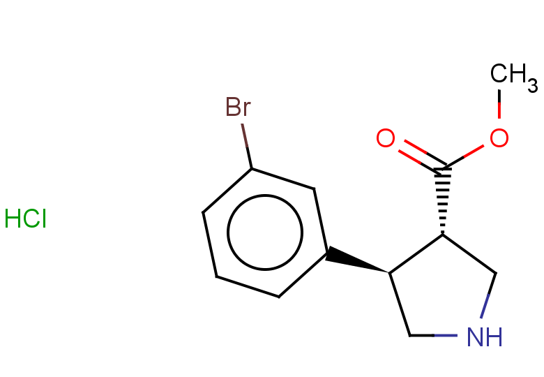 rac-methyl (3R,4S)-4-(3-bromophenyl)pyrrolidine-3-carboxylate hydrochloride, trans