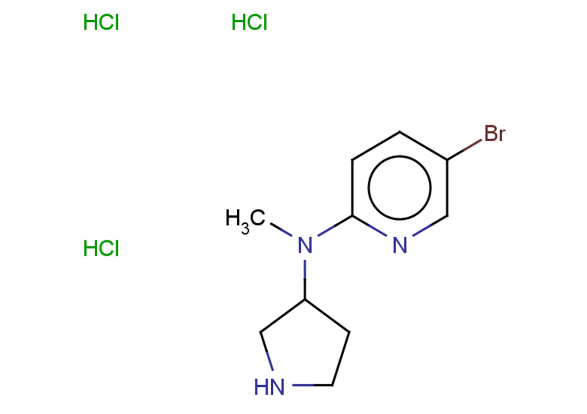 5-bromo-N-methyl-N-(pyrrolidin-3-yl)pyridin-2-amine trihydrochloride