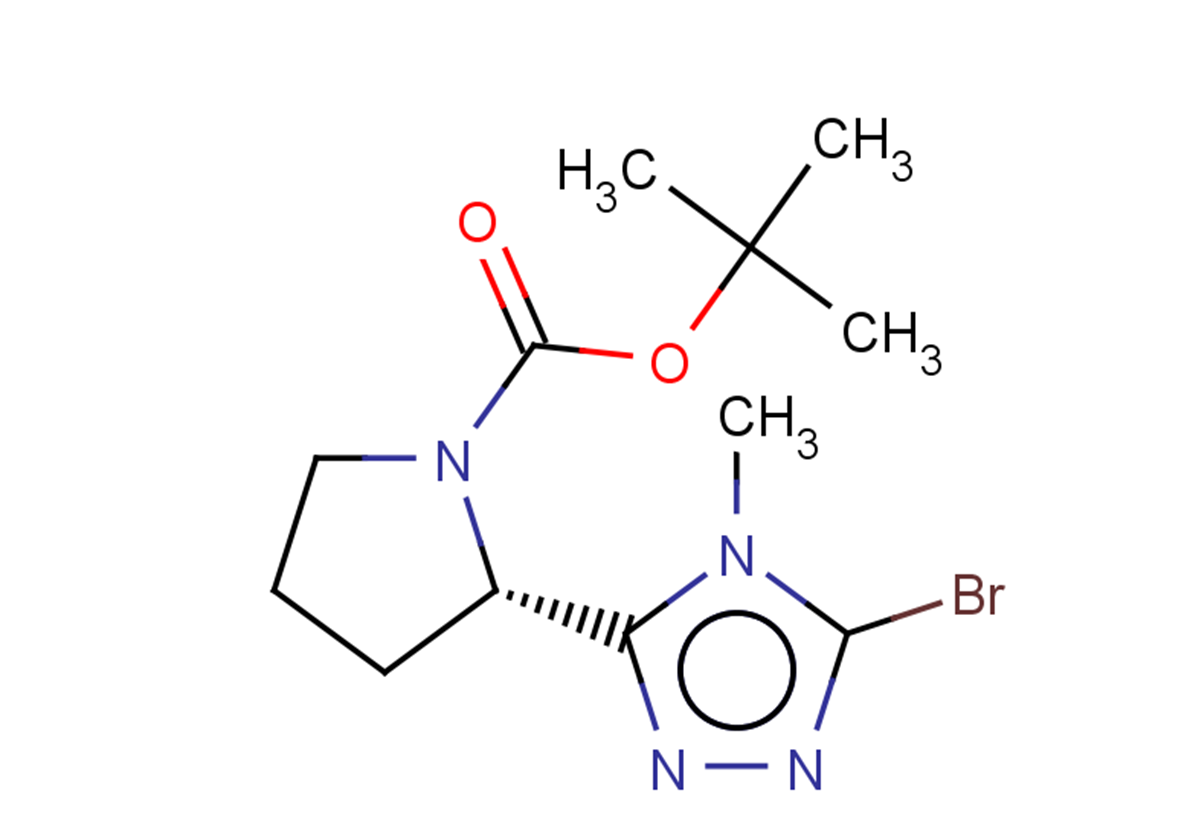 tert-butyl (2S)-2-(5-bromo-4-methyl-4H-1,2,4-triazol-3-yl)pyrrolidine-1-carboxylate