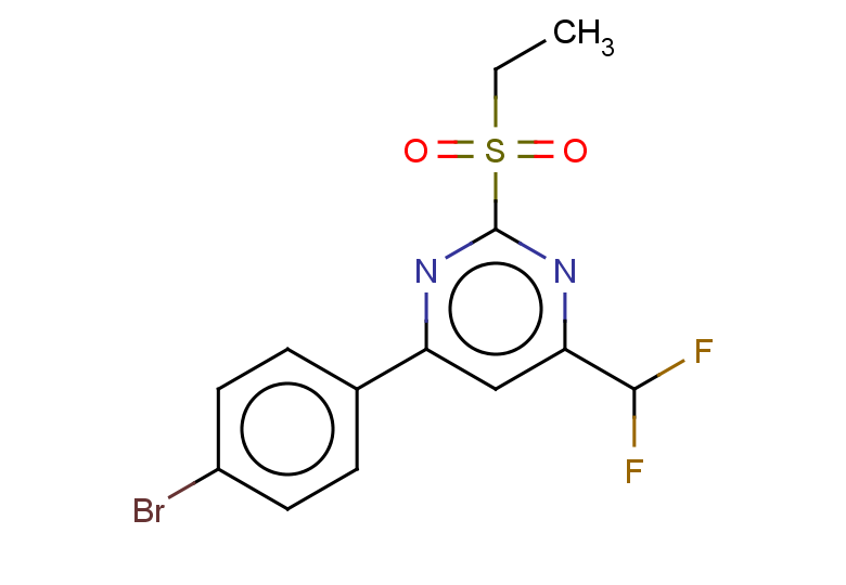 4-(4-BROMOPHENYL)-6-(DIFLUOROMETHYL)-2-(ETHYLSULFONYL)PYRIMIDINE