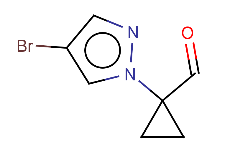 1-(4-bromo-1H-pyrazol-1-yl)cyclopropane-1-carbaldehyde