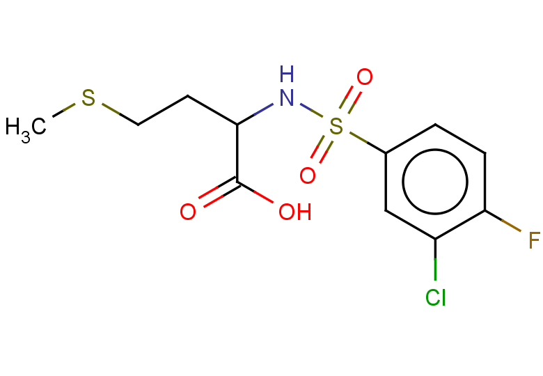 2-(3-chloro-4-fluorobenzenesulfonamido)-4-(methylsulfanyl)butanoic acid