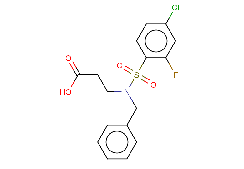 3-(N-benzyl4-chloro-2-fluorobenzenesulfonamido)propanoic acid