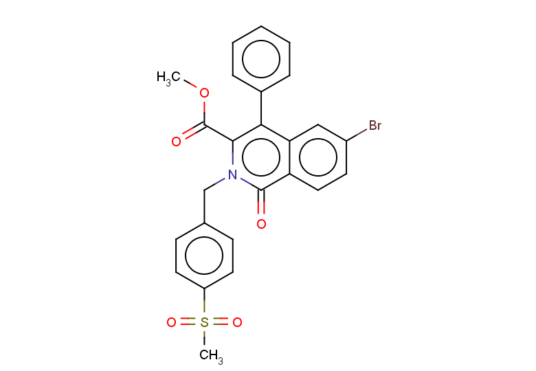 methyl 6-bromo-2-[(4-methanesulfonylphenyl)methyl]-1-oxo-4-phenyl-1,2-dihydroisoquinoline-3-carboxylate