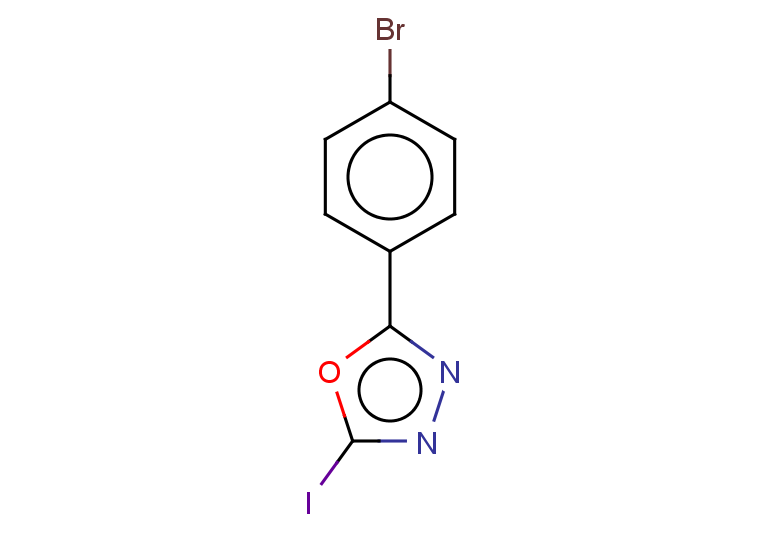 2-(4-bromophenyl)-5-iodo-1,3,4-oxadiazole
