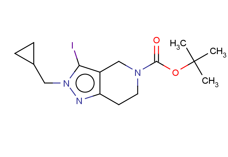 tert-butyl 2-(cyclopropylmethyl)-3-iodo-2H,4H,5H,6H,7H-pyrazolo[4,3-c]pyridine-5-carboxylate