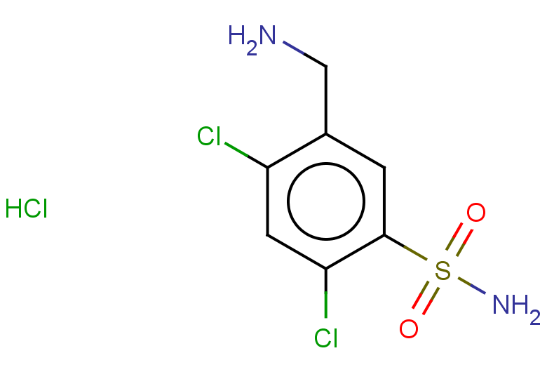 5-(aminomethyl)-2,4-dichlorobenzene-1-sulfonamide hydrochloride
