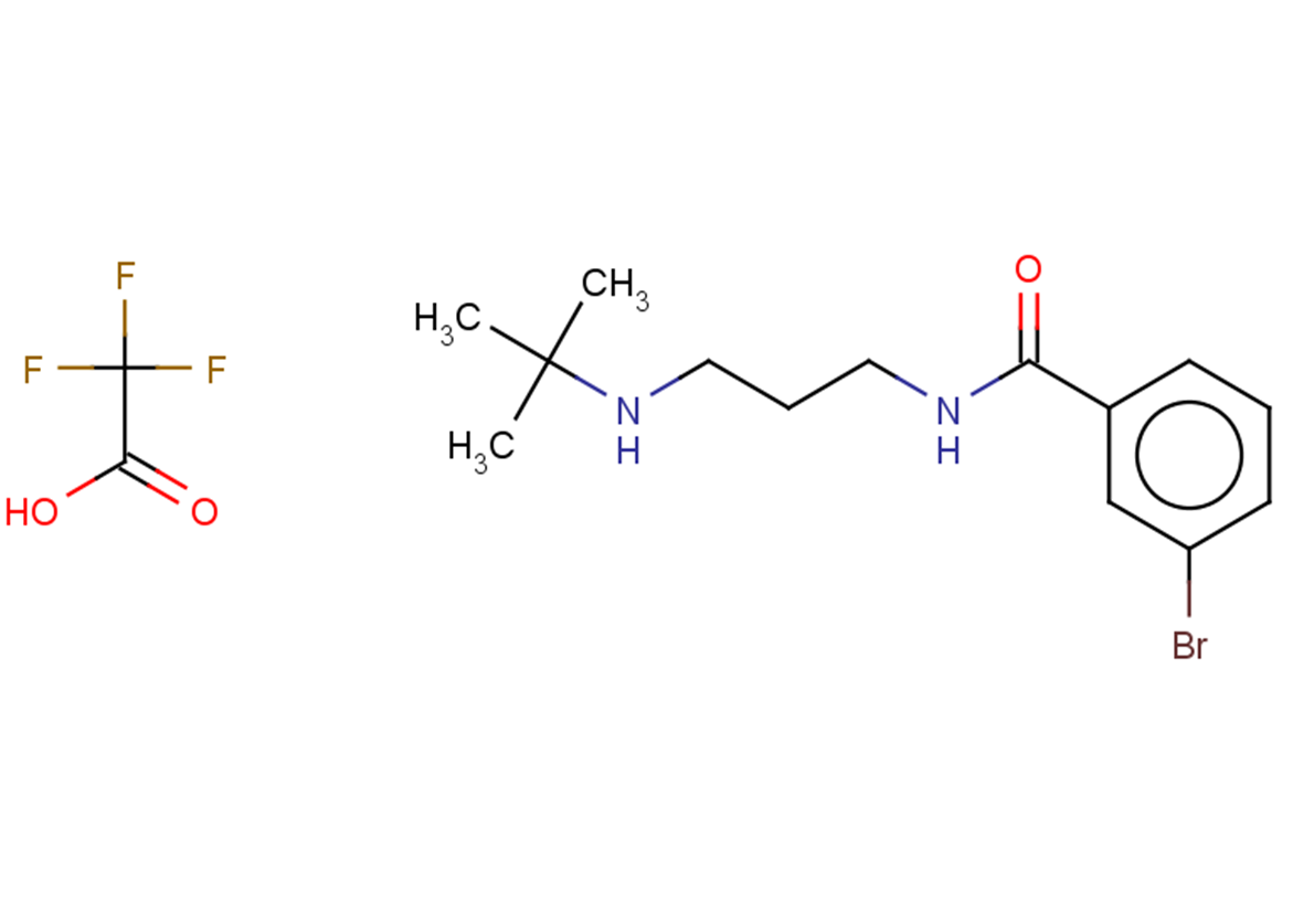 3-bromo-N-[3-(tert-butylamino)propyl]benzamide, trifluoroacetic acid