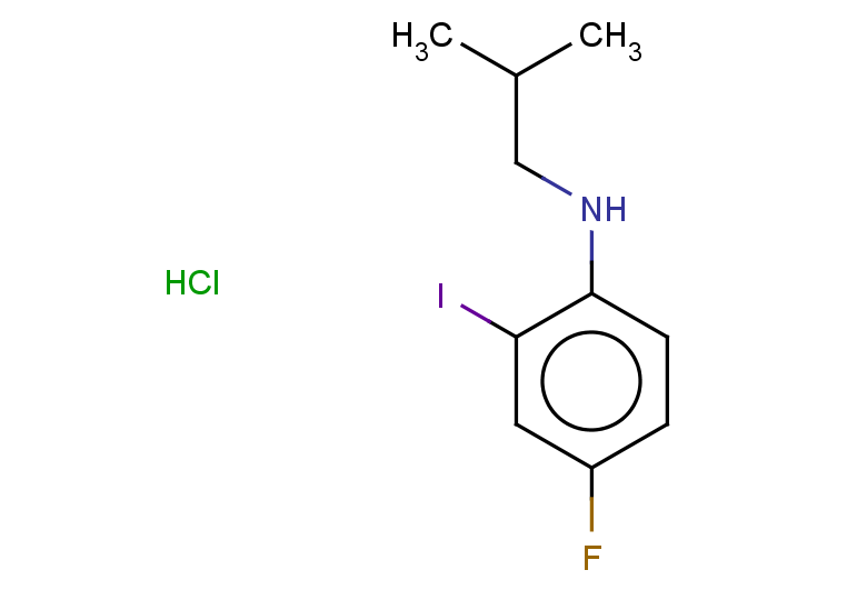 4-fluoro-2-iodo-N-(2-methylpropyl)aniline hydrochloride