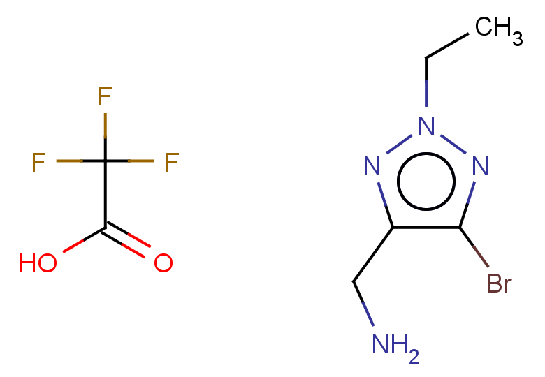 1-(5-bromo-2-ethyl-2H-1,2,3-triazol-4-yl)methanamine, trifluoroacetic acid