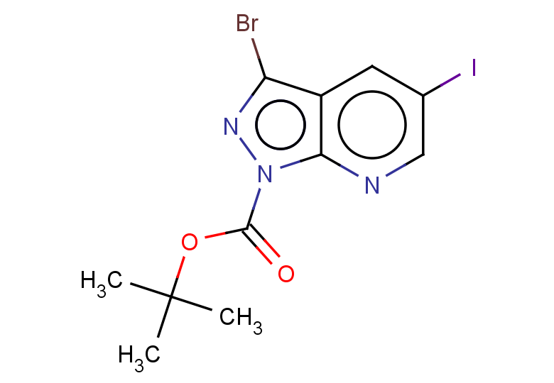 tert-butyl 3-bromo-5-iodo-1H-pyrazolo[3,4-b]pyridine-1-carboxylate
