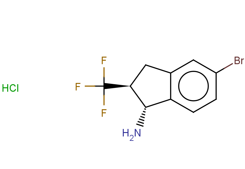 rac-(1R,2S)-5-bromo-2-(trifluoromethyl)-2,3-dihydro-1H-inden-1-amine hydrochloride, trans