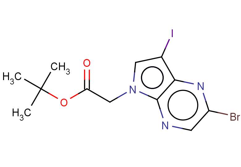 tert-butyl 2-{2-bromo-7-iodo-5H-pyrrolo[2,3-b]pyrazin-5-yl}acetate