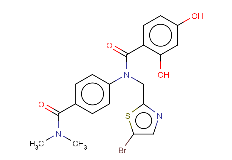N-[(5-bromo-1,3-thiazol-2-yl)methyl]-N-[4-(dimethylcarbamoyl)phenyl]-2,4-dihydroxybenzamide