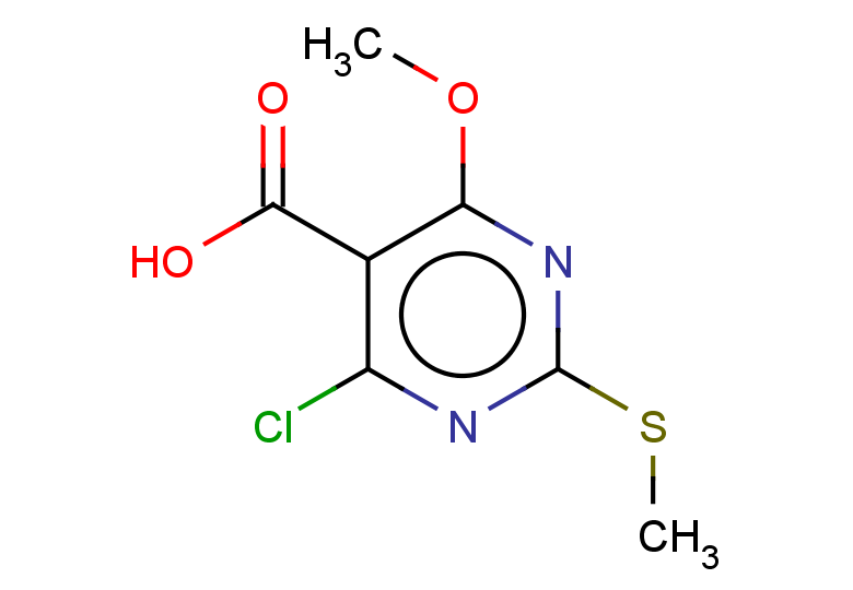 4-chloro-6-methoxy-2-(methylsulfanyl)pyrimidine-5-carboxylic acid