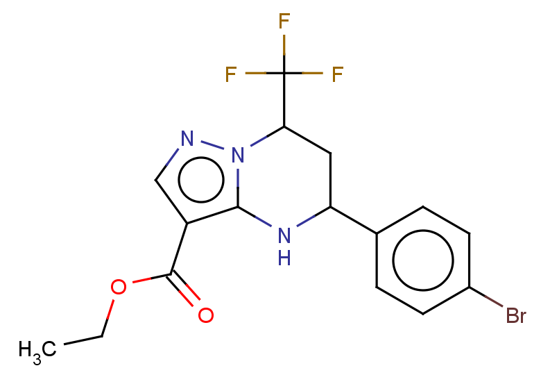 5-(4-BROMO-PHENYL)-7-TRIFLUOROMETHYL-4,5,6,7-TETRAHYDRO-PYRAZOLO[1,5-A]PY+