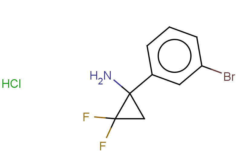 1-(3-bromophenyl)-2,2-difluorocyclopropan-1-amine hydrochloride