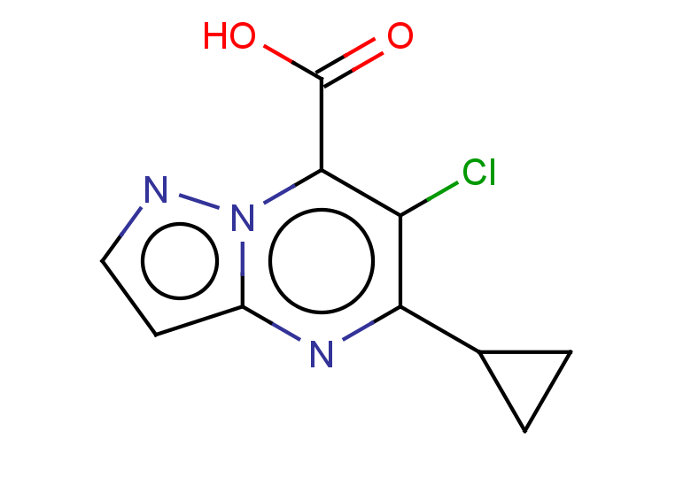 6-chloro-5-cyclopropylpyrazolo[1,5-a]pyrimidine-7-carboxylic acid