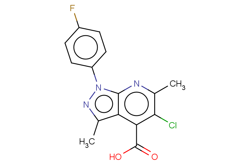 5-chloro-1-(4-fluorophenyl)-3,6-dimethyl-1H-pyrazolo[3,4-b]pyridine-4-carboxylic acid