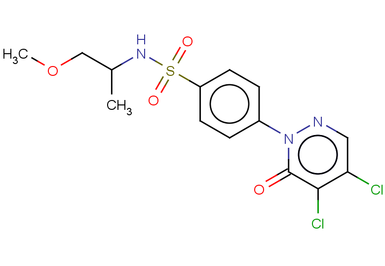 4-(4,5-dichloro-6-oxo-1,6-dihydropyridazin-1-yl)-N-(1-methoxypropan-2-yl)benzene-1-sulfonamide