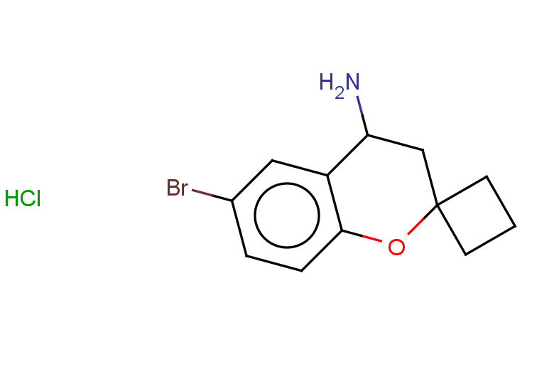 6-bromo-3,4-dihydrospiro[1-benzopyran-2,1'-cyclobutane]-4-amine hydrochloride