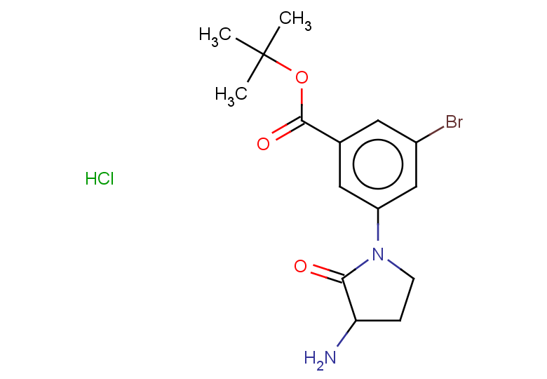 tert-butyl 3-(3-amino-2-oxopyrrolidin-1-yl)-5-bromobenzoate hydrochloride