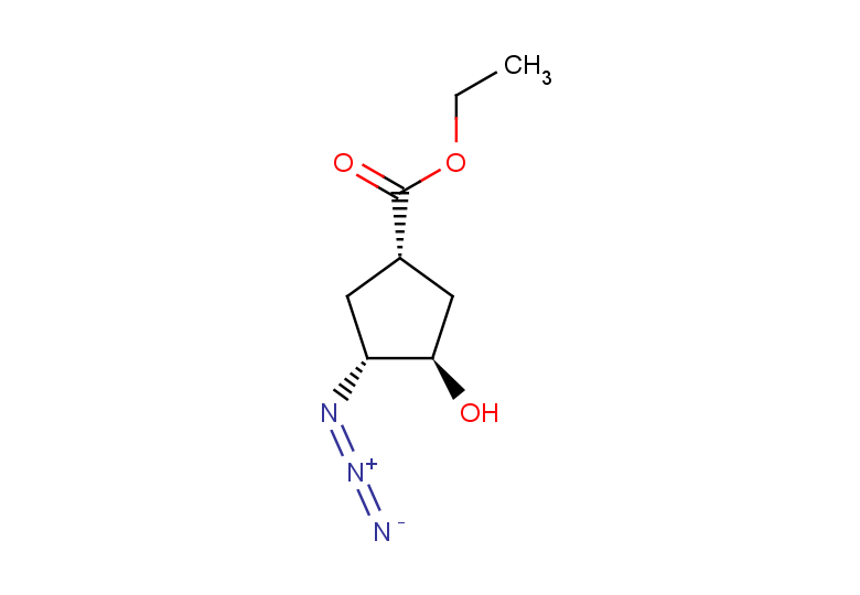 rac-ethyl (1R,3S,4S)-3-azido-4-hydroxycyclopentane-1-carboxylate
