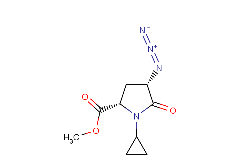 rac-methyl (2R,4R)-4-azido-1-cyclopropyl-5-oxopyrrolidine-2-carboxylate, cis