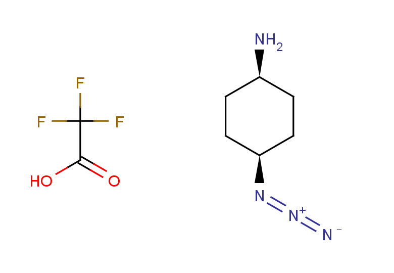 rac-(1s,4s)-4-azidocyclohexan-1-amine, trifluoroacetic acid, cis
