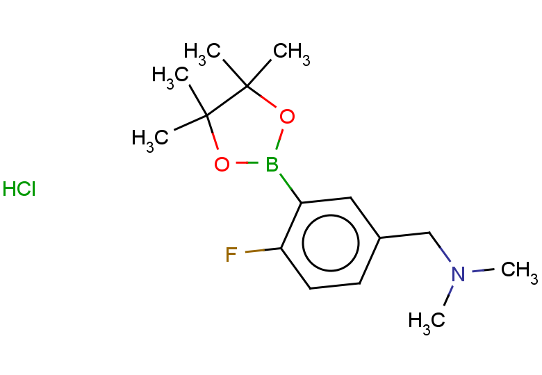 {[4-fluoro-3-(tetramethyl-1,3,2-dioxaborolan-2-yl)phenyl]methyl}dimethylamine hydrochloride
