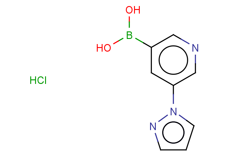 [5-(1H-pyrazol-1-yl)pyridin-3-yl]boronic acid hydrochloride