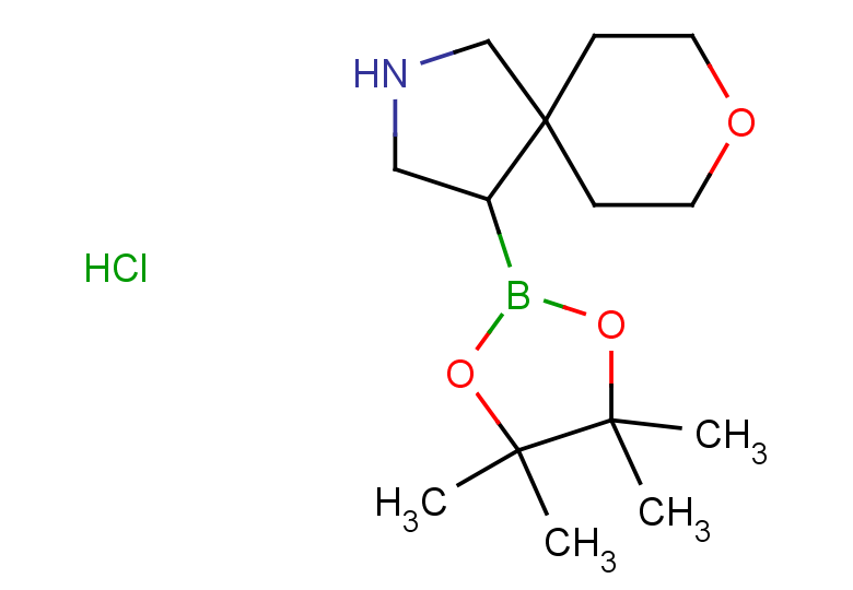 4-(4,4,5,5-tetramethyl-1,3,2-dioxaborolan-2-yl)-8-oxa-2-azaspiro[4.5]decane hydrochloride