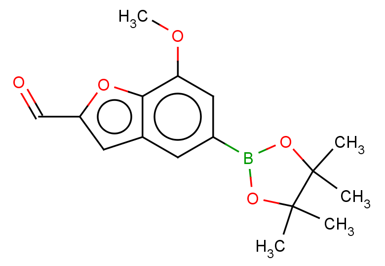 7-methoxy-5-(4,4,5,5-tetramethyl-1,3,2-dioxaborolan-2-yl)-1-benzofuran-2-carbaldehyde